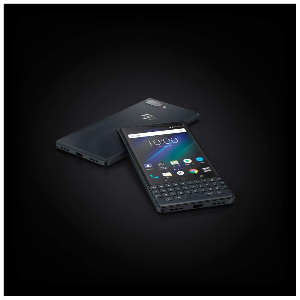 BlackBerry KEY2 LE (Lite) Single-SIM (32GB, BBE100-1, QWERTY Keypad) Factory Unlocked 4G Smartphone - International Version (Slate/Space Blue)