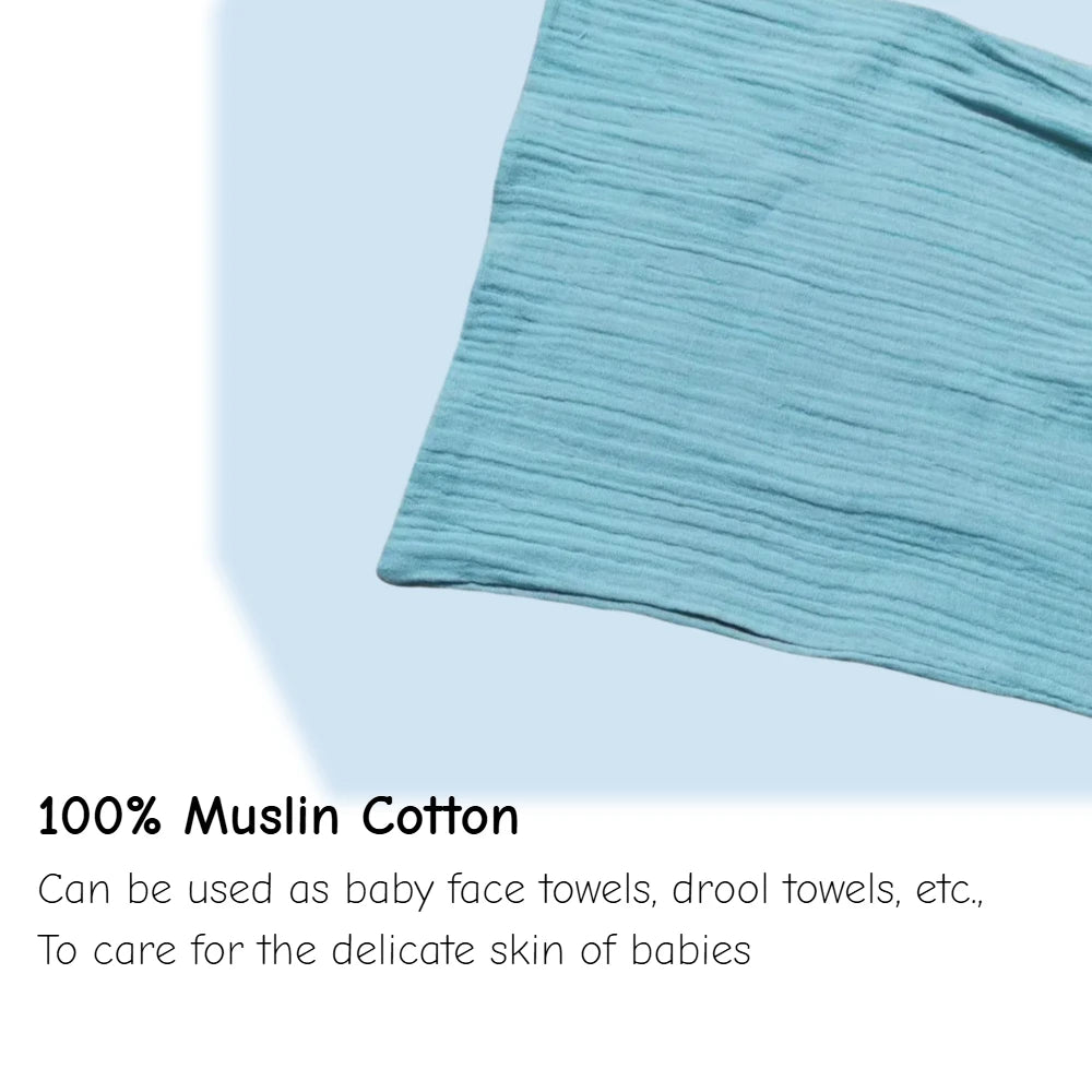TDHD 5PC Baby Towel New Born Items Stuff Muslin Squares Infant Newborn Hand Bath Shower Face Towels Soft Cotton Gauze