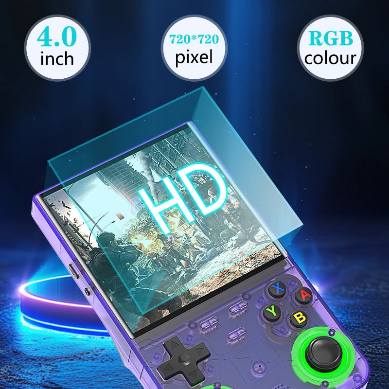 Open Source R36SUltra Retro Handheld Video Game Console Linux System 4.0 Inch IPS Screen Portable Pocket Video Player Boy Gift