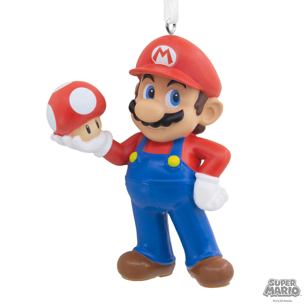Hallmark Nintendo Super Mario with Super Mushroom Christmas Ornament (0002HCM9092)