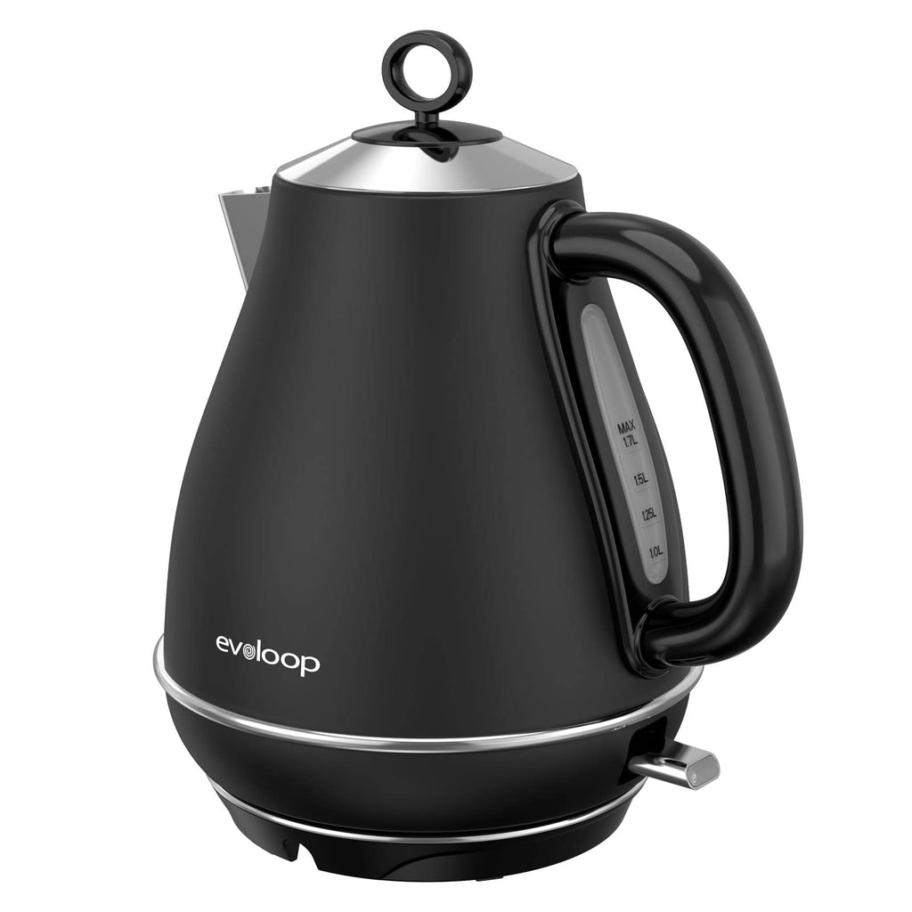 Evoloop 1.7L Electric Kettles, BPA Free Tea Kettle, Hot Water Boiler Heater, Stainless Steel Teapot, Auto Shut-Off & Boil-Dry Protection, 120V/1500W
