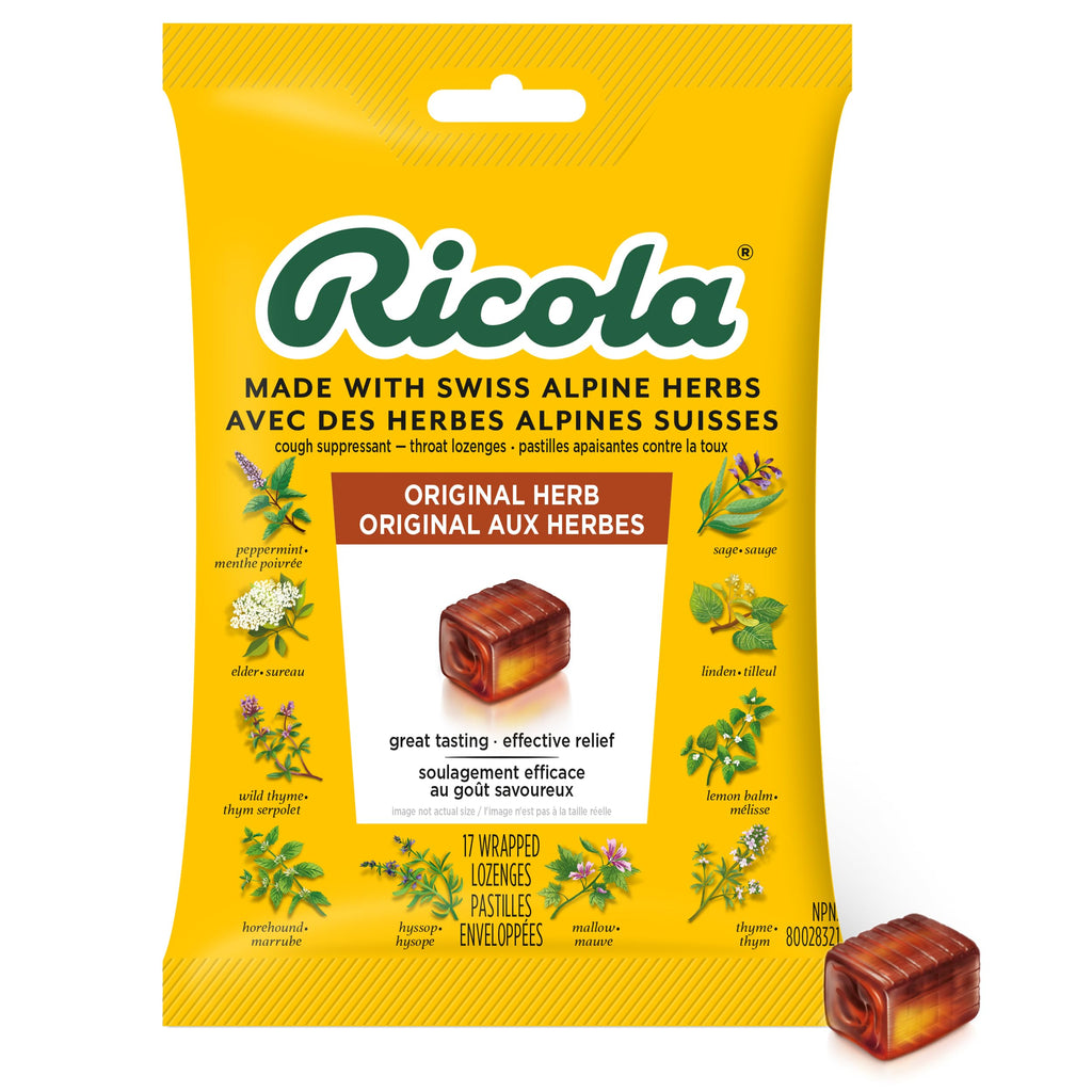 Ricola Original Herb Cough Drops, 17 Count Bag