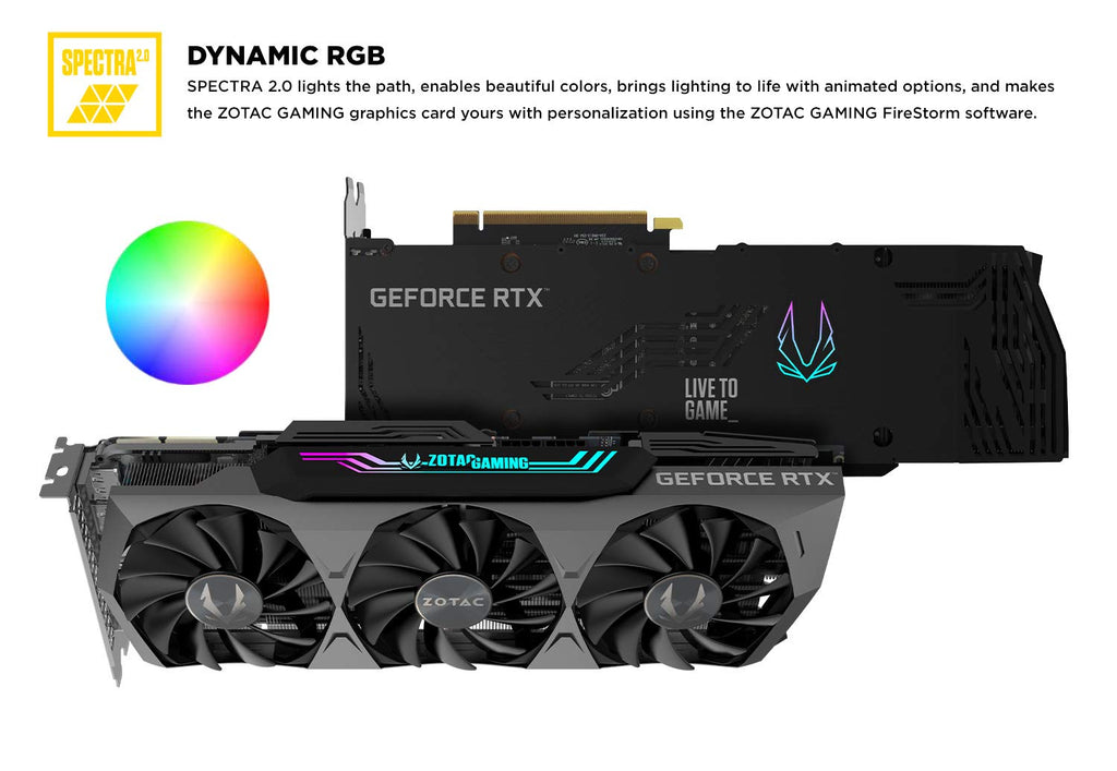 ZOTAC Gaming GeForce RTX 3090 Trinity 24GB GDDR6X 384-bit 19.5 Gbps PCIE 4.0 Gaming Graphics Card, IceStorm 2.0 Advanced Cooling, Spectra 2.0 RGB Lighting, ZT-A30900D-10P