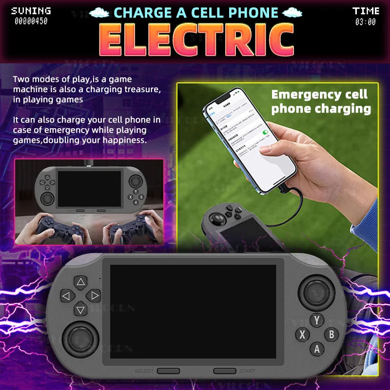 SF3000 Retro Handheld Game Console 4.5inch IPS Portable Video Game Console 20000 Games Pocket Video Player