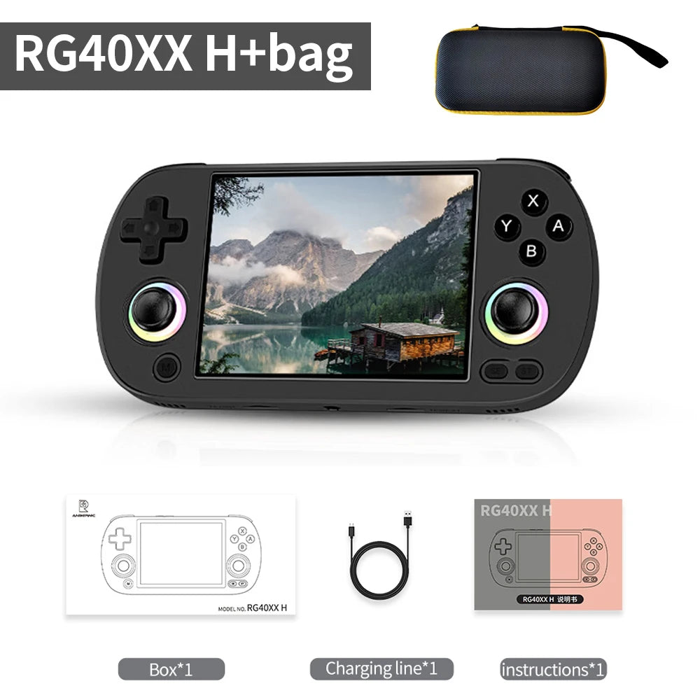 RG40XX H Handheld Game Console 4.0 inch IPS Screen Joystick Support 5g WiFi Bluetooth RGB Lighting Retro Video Game Console