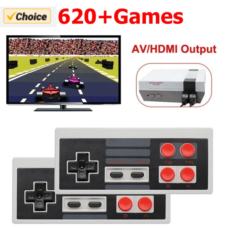 Retro Game Console Classic Mini Video Game System Built-in 620 AV Games 8-Bit FC Nes TV Console for Adults and Kids Gift