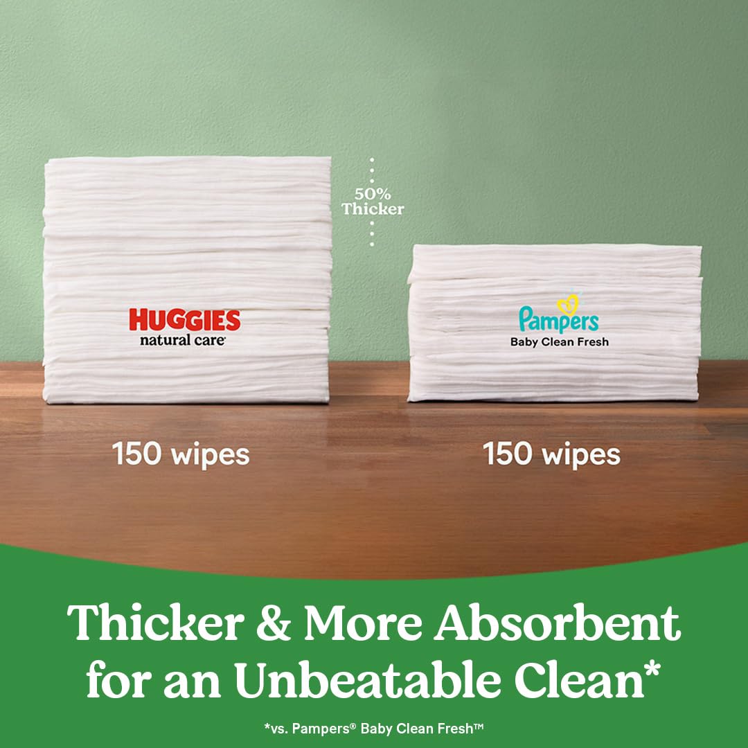 Baby Wipes, Huggies Natural Care Sensitive, UNSCENTED, Hypoallergenic