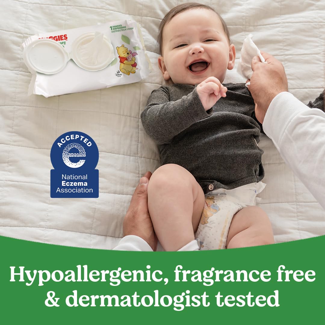 Baby Wipes, Huggies Natural Care Sensitive, UNSCENTED, Hypoallergenic