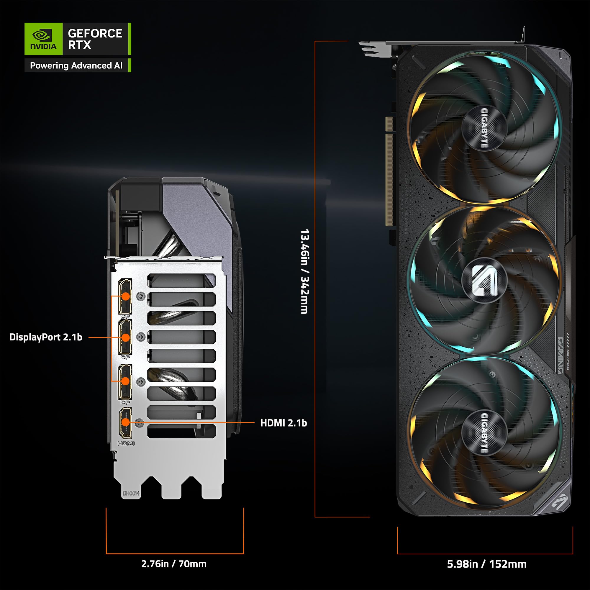 GIGABYTE GeForce RTX 5090 Gaming OC 32G Graphics Card, WINDFORCE Cooling System, 32GB 512-bit GDDR7, GV-N5090GAMING OC-32GD Video Card