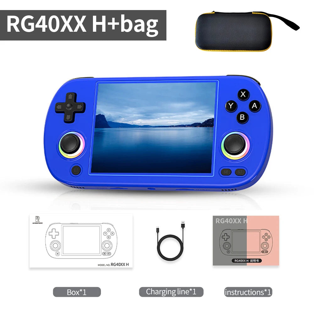 RG40XX H Handheld Game Console 4.0 inch IPS Screen Joystick Support 5g WiFi Bluetooth RGB Lighting Retro Video Game Console