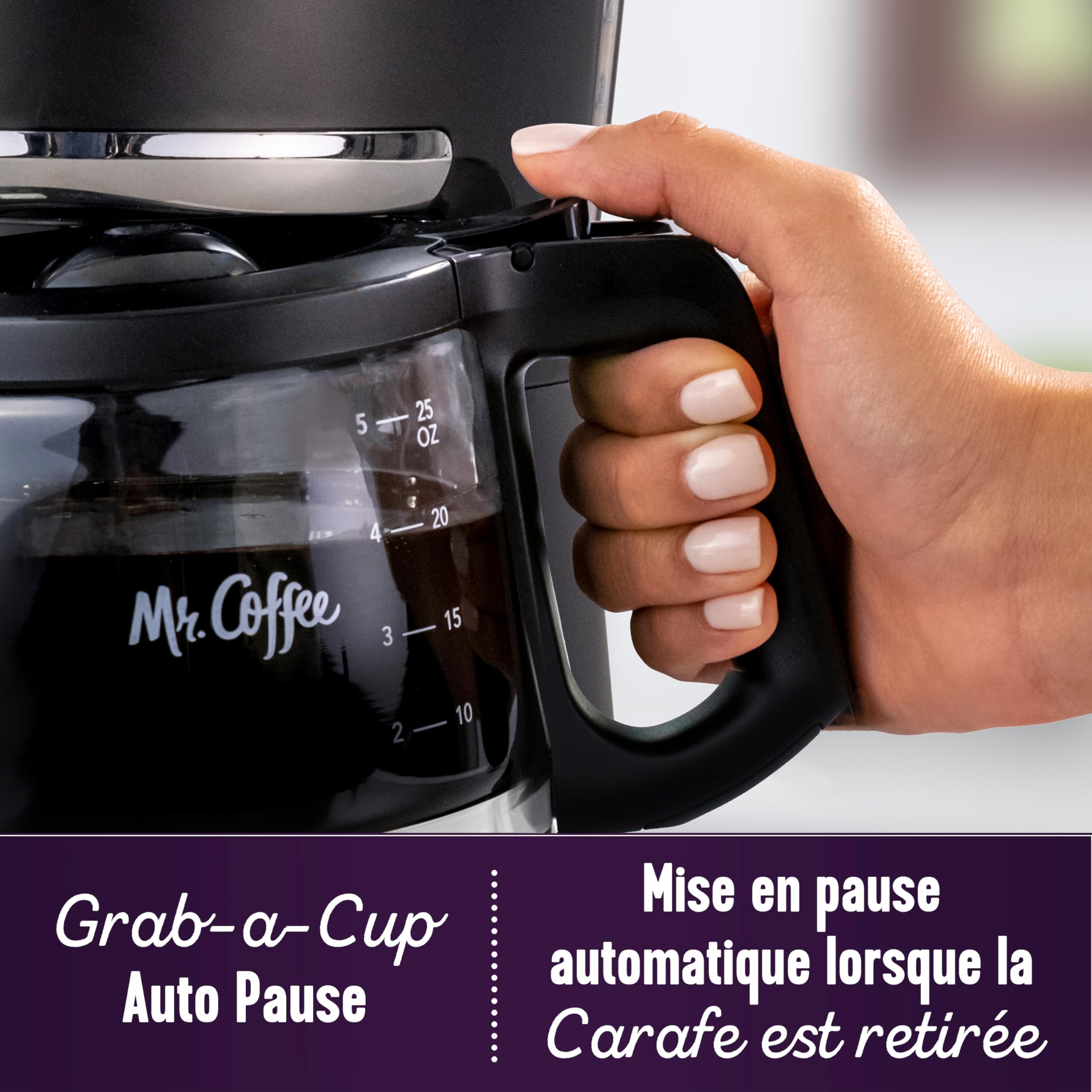 Mr. Coffee Coffee Maker, Programmable Coffee Machine with Auto Pause and Glass Carafe