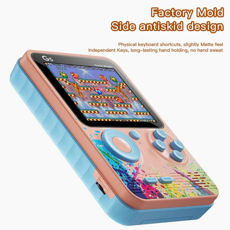 G5 500 In 1 MINI Video Game Handheld Game Players Portable Retro Video Console Boy 8 Bit Color LCD Screen Games