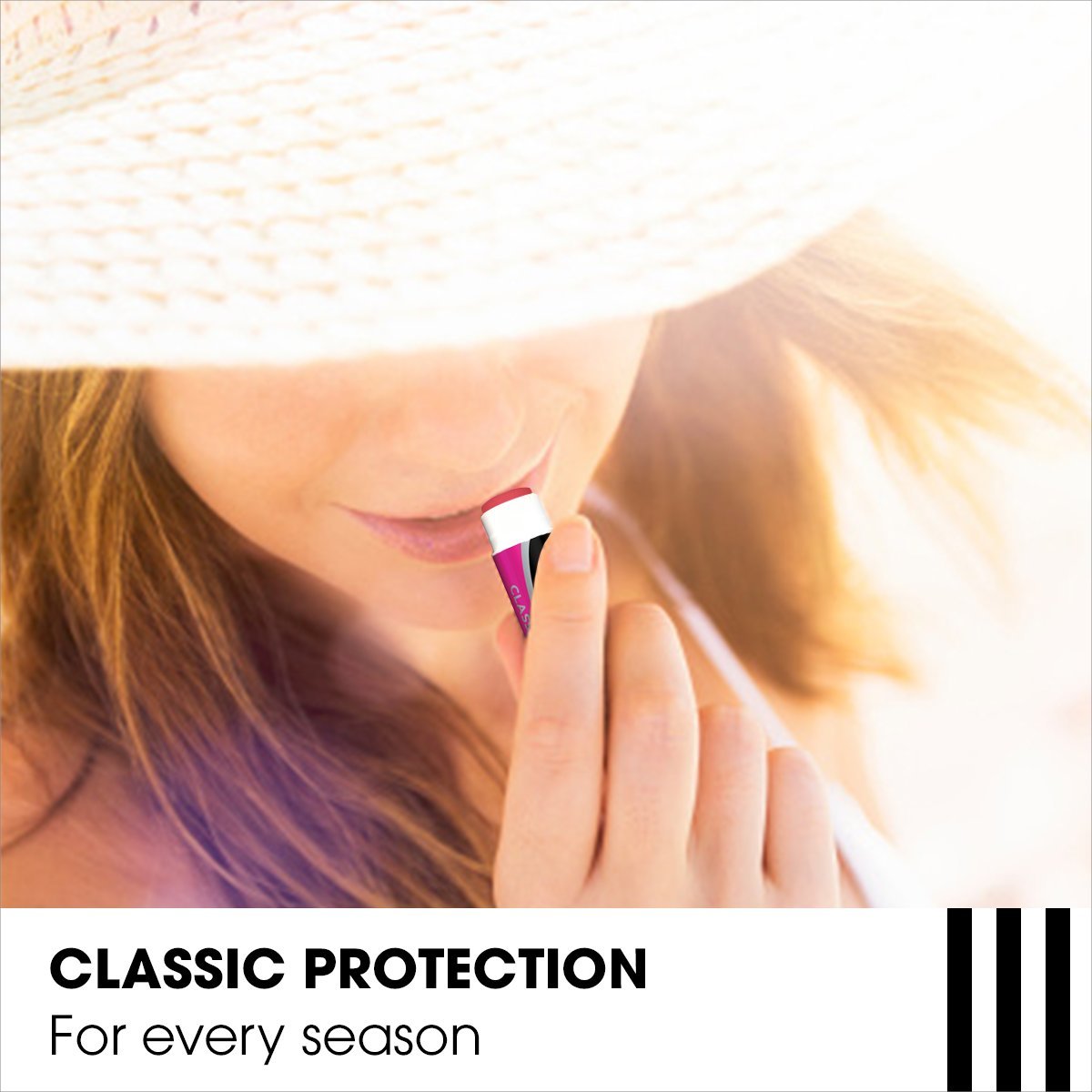 ChapStick Classic (1 Blister Pack of 3 Sticks, Cherry Flavor) Skin Protectant Flavored Lip Balm Tube, 0.15 Ounce Each