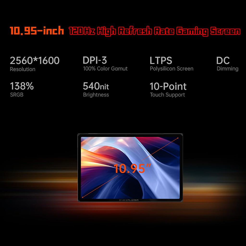 ONE XPLAYER X1 Handheld PC with AMD Ryzen 8840U, 10.95" 120Hz 2k Touchscreen, 32GB RAM 2TB SSD