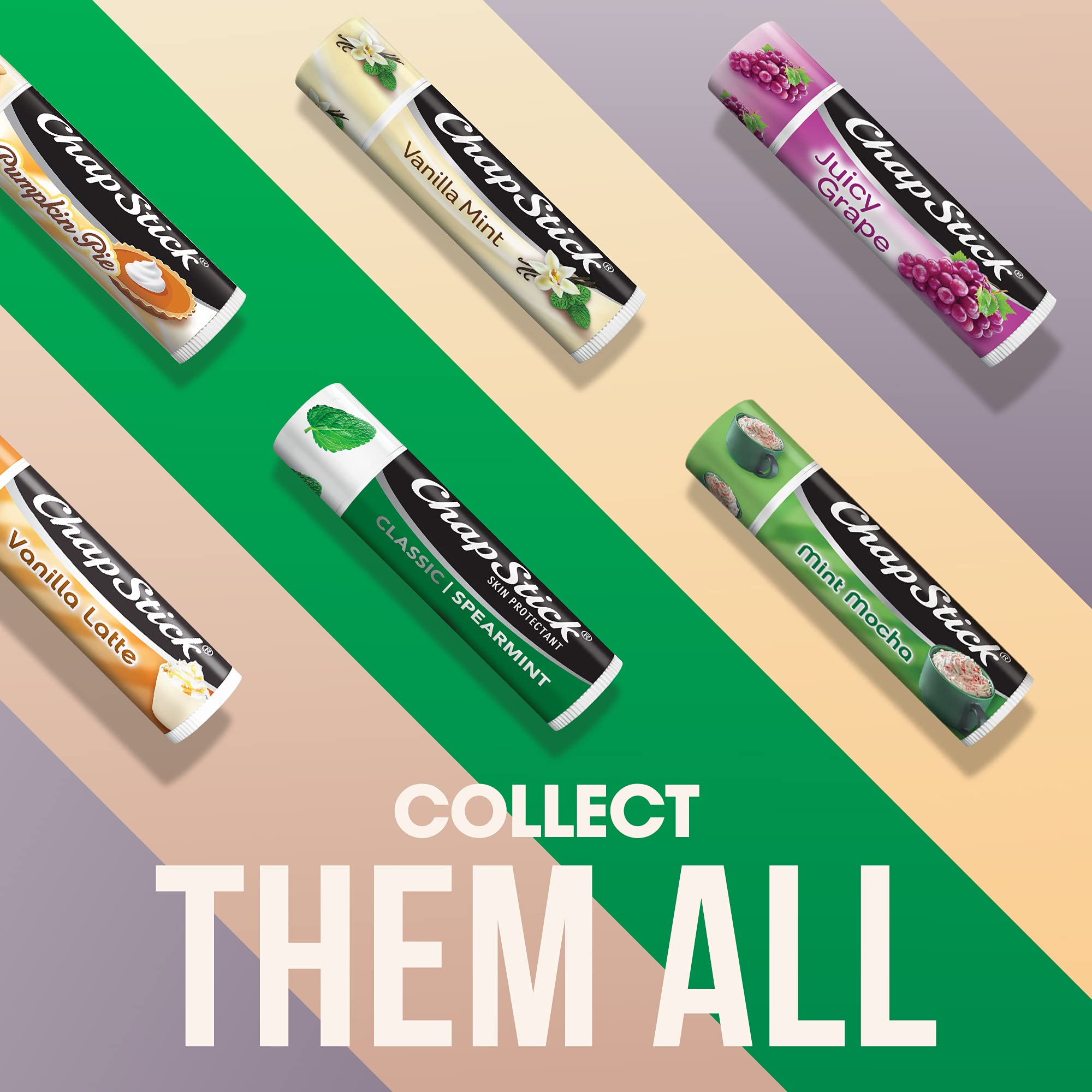 ChapStick Classic Lip Balm, Mint Flavour, 2 Tubes