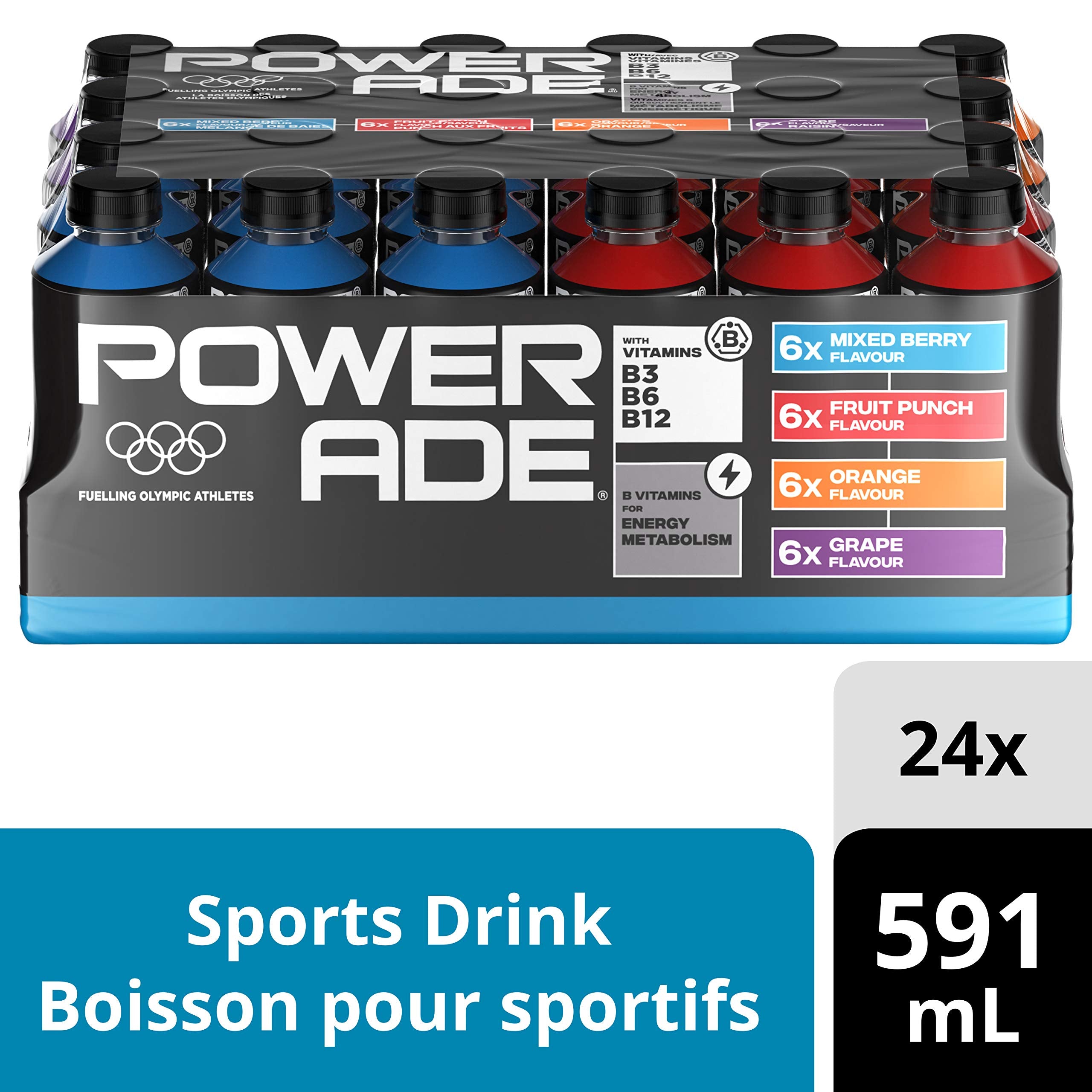 Powerade, Team Pack 591ml Bottles, Pack of 24
