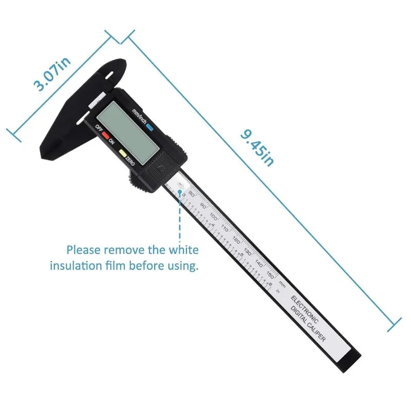 0-150mm High Strength Plastic Student Home Woodworking Gap Play Measuring Calipers Electronic Digital Calipers
