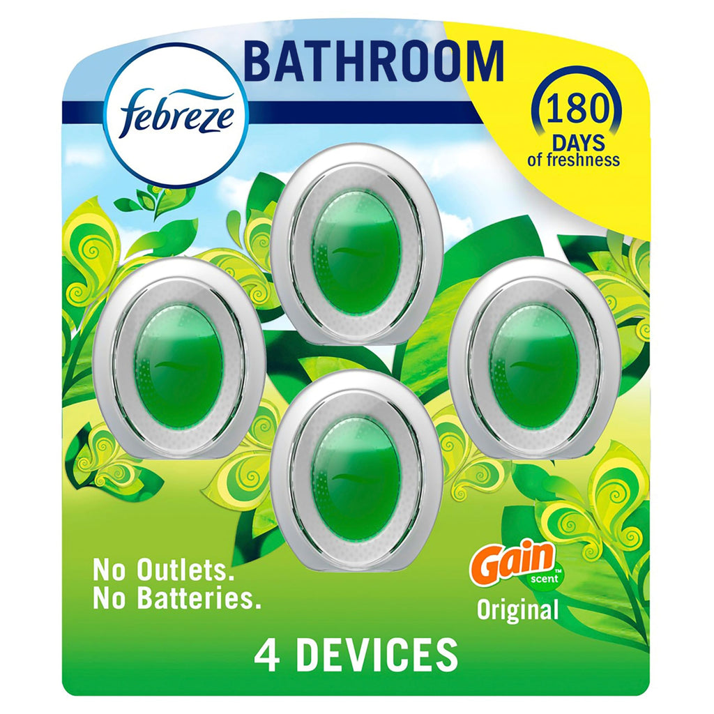 Febreze Small Spaces Air Freshener, Odor Eliminator, Gain Original, 2 count