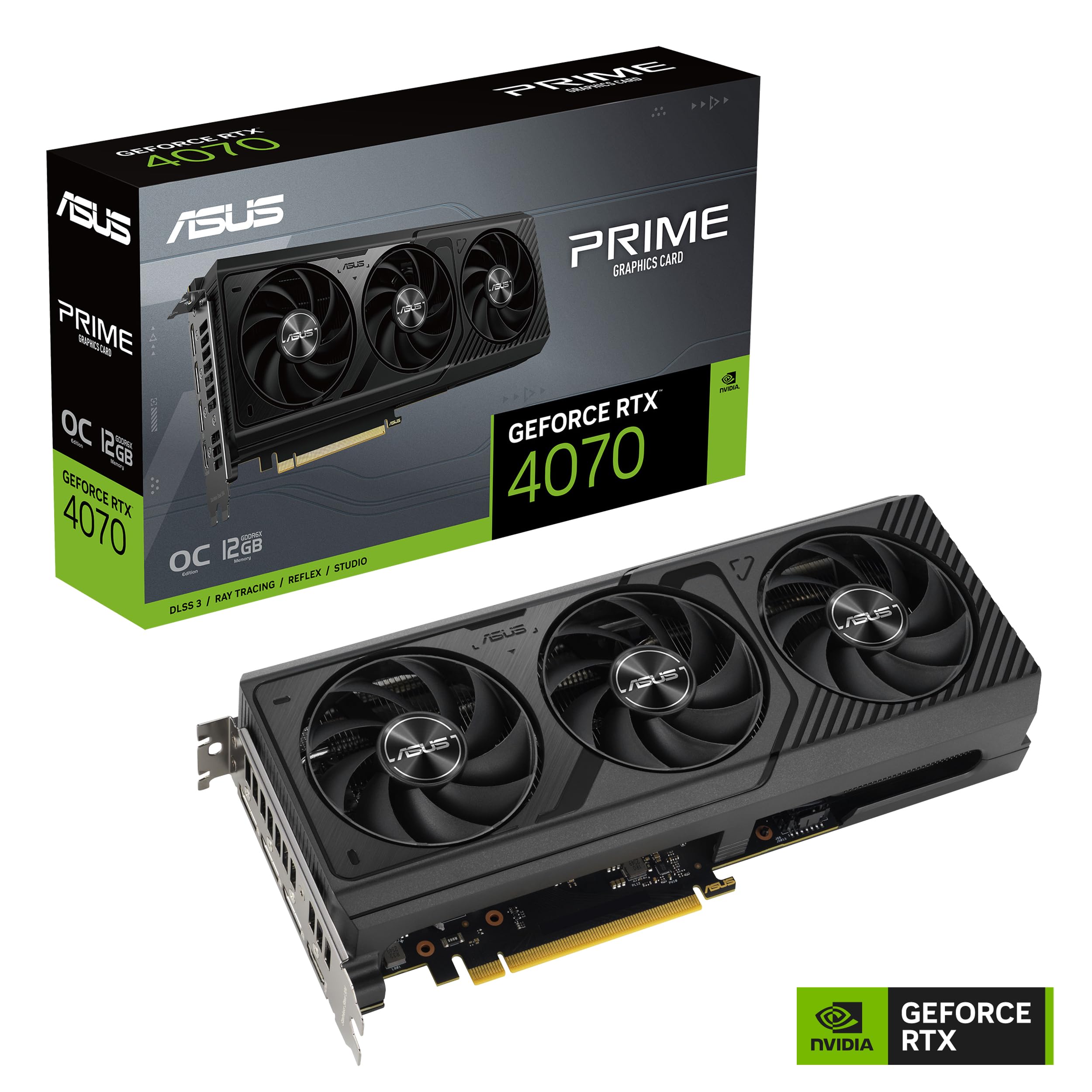 ASUS The SFF-Ready Prime GeForce RTX™ 5070 OC Edition 12GB GDDR7 Graphics Card (PCIe® 5.0, 12GB GDDR7, HDMI®/DP 2.1, 2.5-Slot, Axial-tech Fans, Dual BIOS)