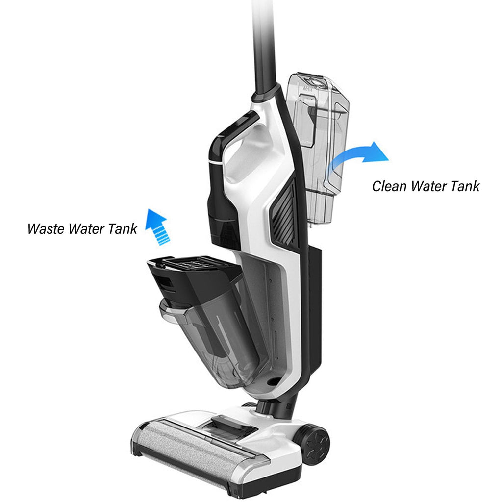 Cordless Self Wet Dry Vacuum Cleaner for Multi Surface LED Display US Plug White, All in One Upright Carpet Vacuum Cleaner for Home Use