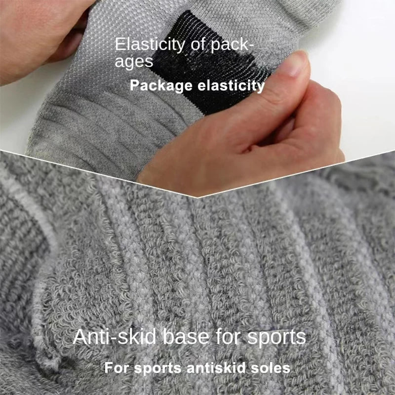 6/12Pairs Breathable Mesh Athletic Terry Socks Cushioned Moisture-managing and Durable Reduces Foot for Running Hiking & Sports