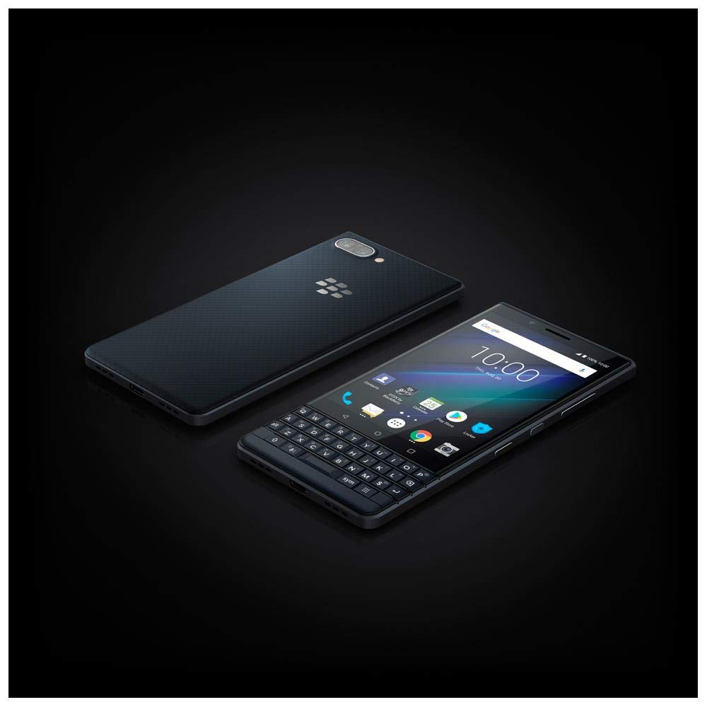BlackBerry KEY2 LE (Lite) Single-SIM (32GB, BBE100-1, QWERTY Keypad) Factory Unlocked 4G Smartphone - International Version (Slate/Space Blue)