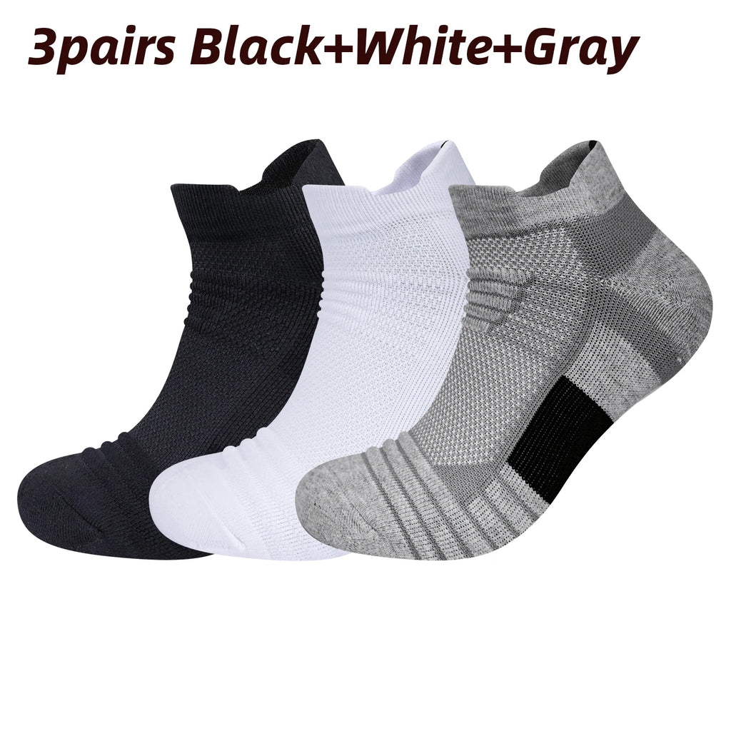 6/12Pairs Breathable Mesh Athletic Terry Socks Cushioned Moisture-managing and Durable Reduces Foot for Running Hiking & Sports