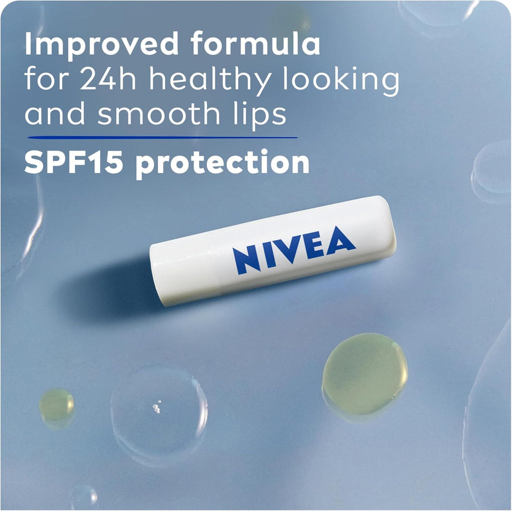 NIVEA Hydro Care Lip Balm, (2 X 4.8g) | Made with Aloe Vera & Shea Butter, 24H Hydration, Transparent
