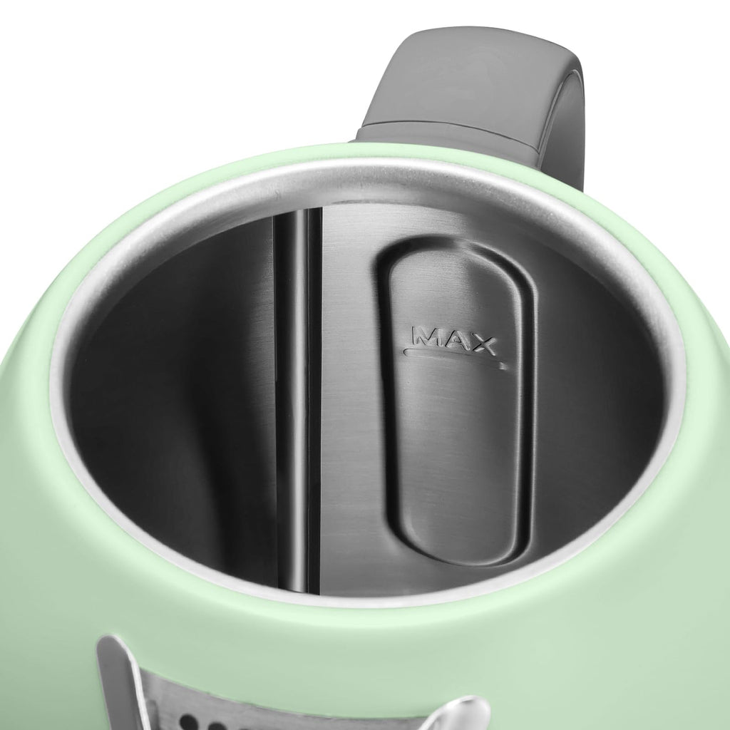 BUYDEEM K640 Stainless Steel Electric Tea Kettle with Auto Shut-Off and Boil Dry Protection, 1.7 Liter Cordless Hot Water Boiler with Swivel Base, 1440W