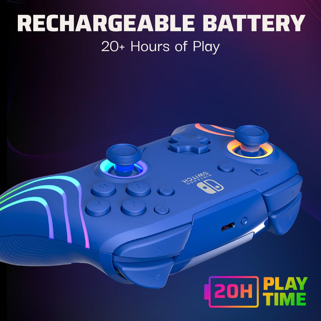 PDP Afterglow Wave Wireless Pro Controller for Nintendo Switch