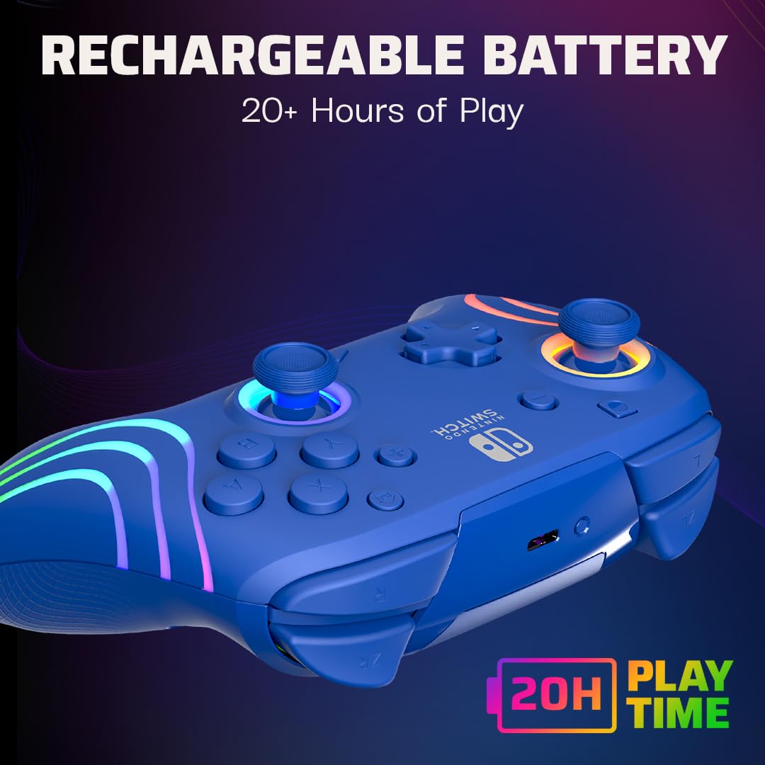 PDP Afterglow Wave Wireless Pro Controller for Nintendo Switch