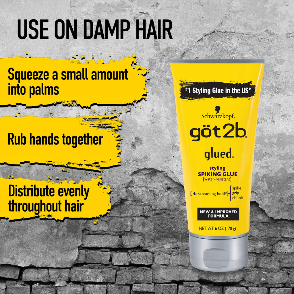 Got2b Styling Spiking Hair Glue, 6 Ounce, 3 Count