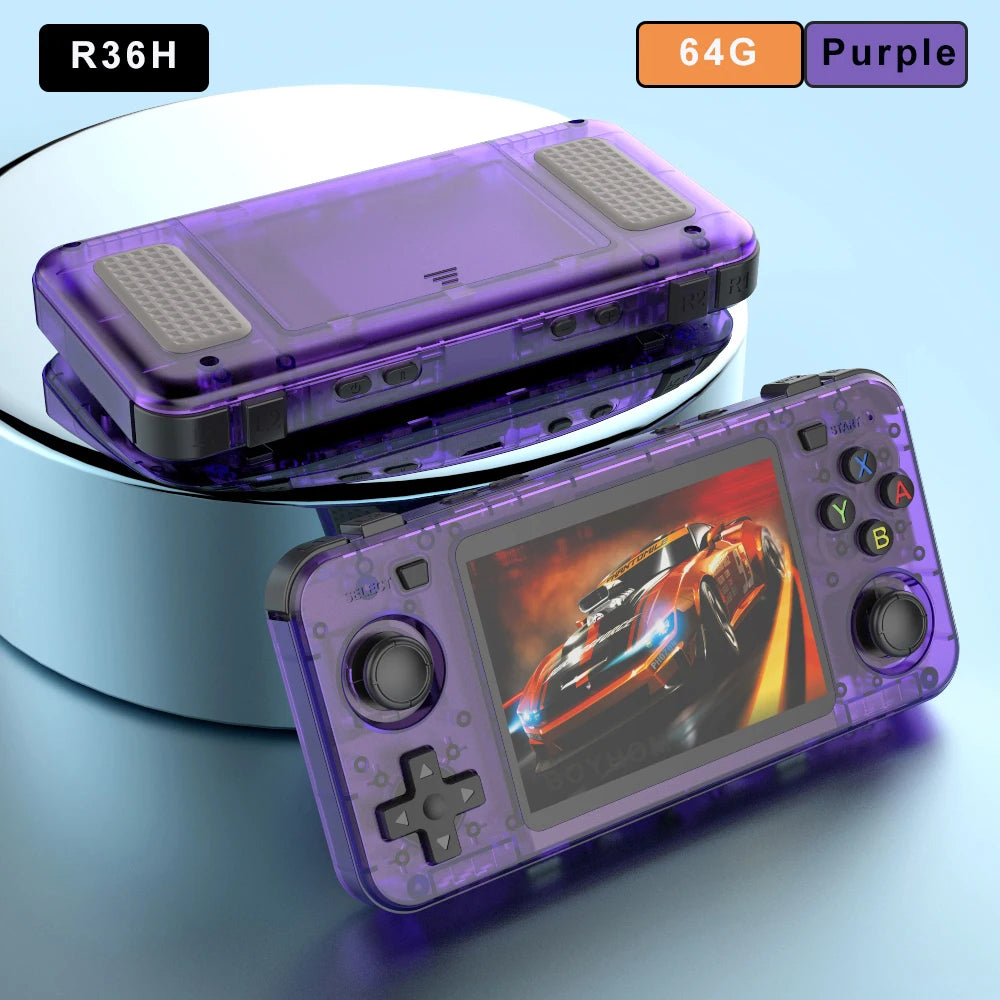 New R36H Retro Handheld Game Console Open Source Portable Pocket Video Player 64GB 128GB 3.5 Inch Kids Gift Christmas gift