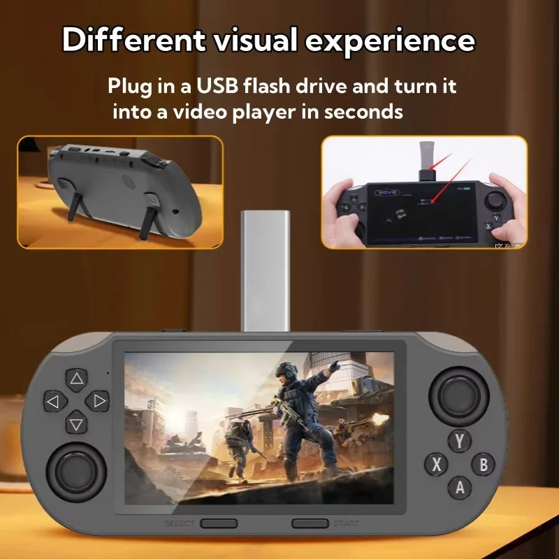 SF3000 Retro Handheld Video Game Console Linux System 4.5 Inch 854*480 IPS Screen 3000mAh Portable Pocket Video Player Games