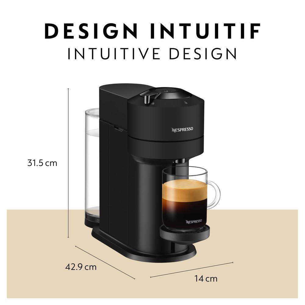 Nespresso Vertuo Next Single Serve Coffee and Espresso Machine by De'Longhi