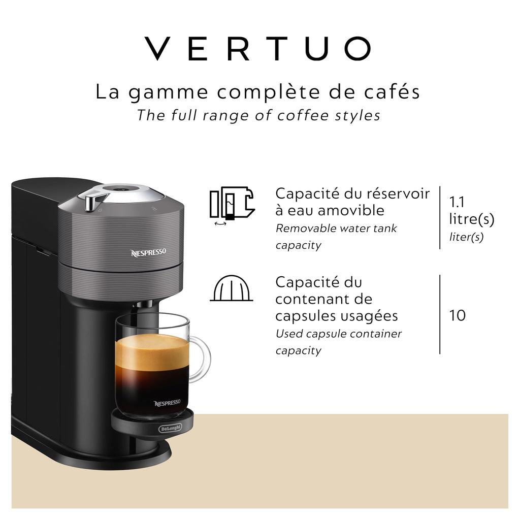 Nespresso Vertuo Next Single Serve Coffee and Espresso Machine by De'Longhi