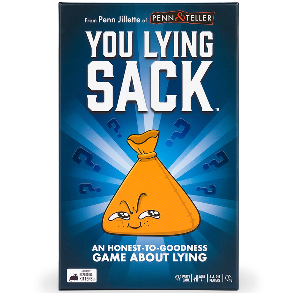 You Lying Sack by Exploding Kittens - 2-5 Players - Ages 7+ - 15 Minutes to Play - Bluffing Board Game - Party Game, Family Game Night, Kid and Adult Board Game