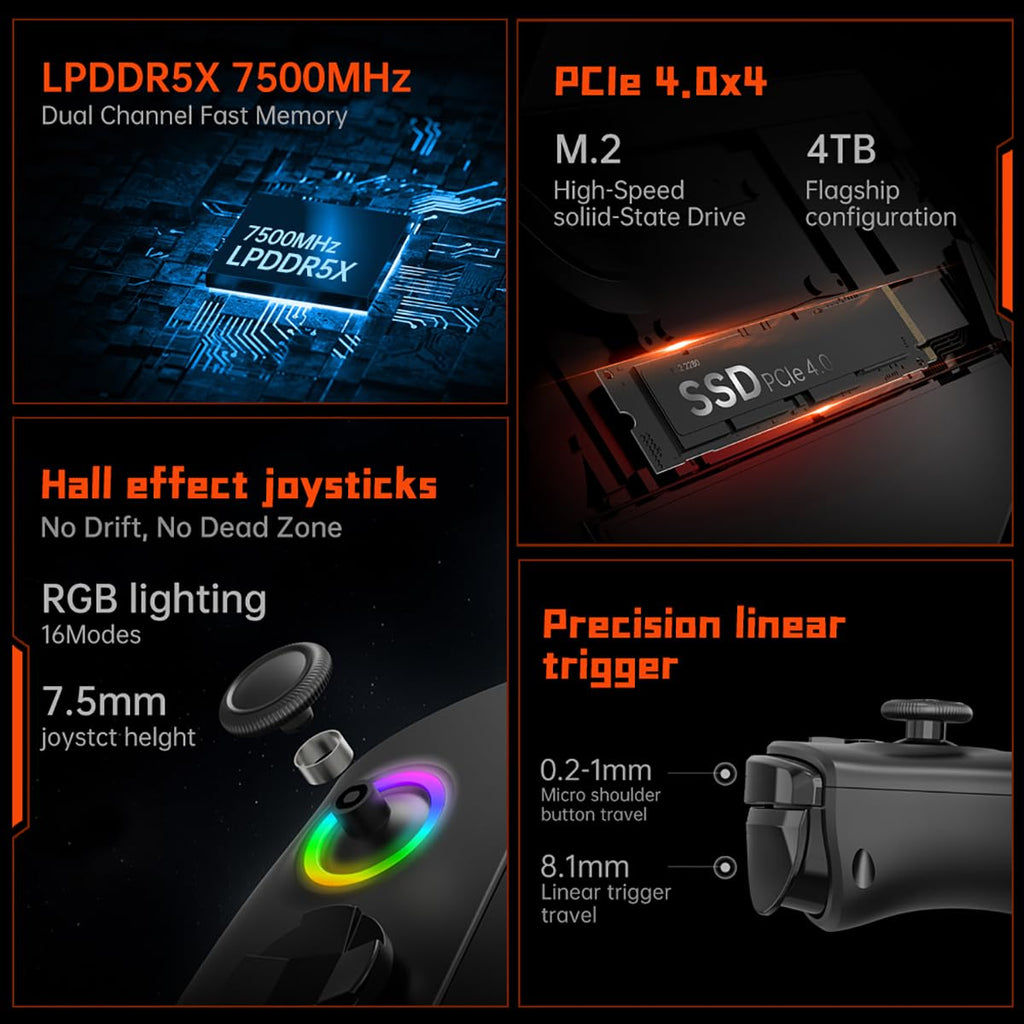 ONE XPLAYER X1 Handheld PC with AMD Ryzen 8840U, 10.95" 120Hz 2k Touchscreen, 32GB RAM 2TB SSD