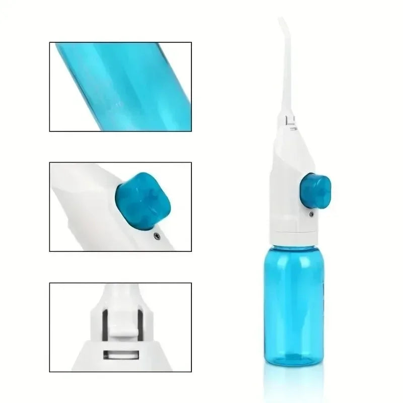 1PC Electric High-Pressure Water Flosser - Manual Pulse Jet Cleaner for Teeth & Gums, Portable Oral Irrigator with Deep Cleaning