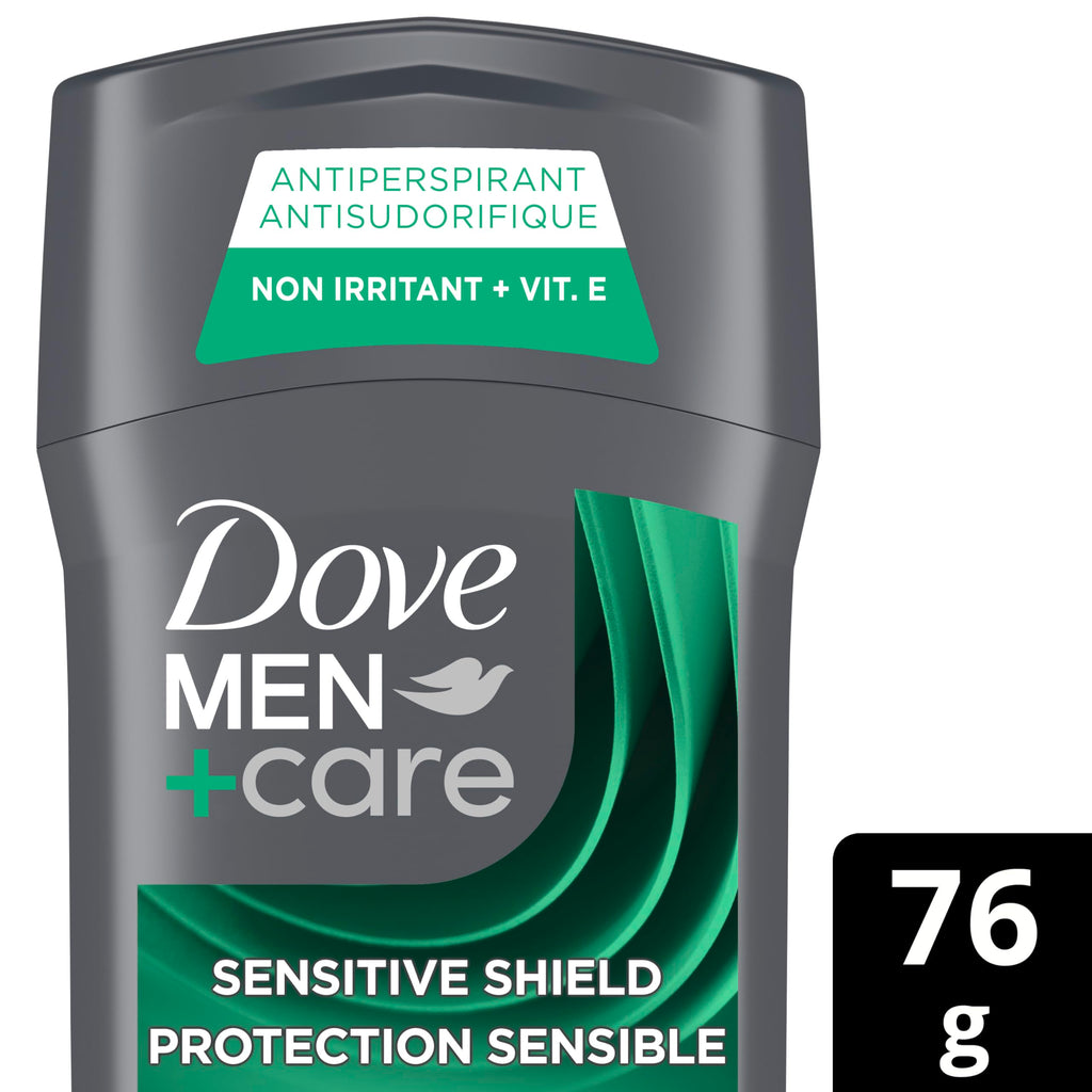Dove Men+Care Antiperspirant Stick for 72H sweat & odour protection Sensitive Shield with vitamin E and ¼ moisturizing cream, 76g
