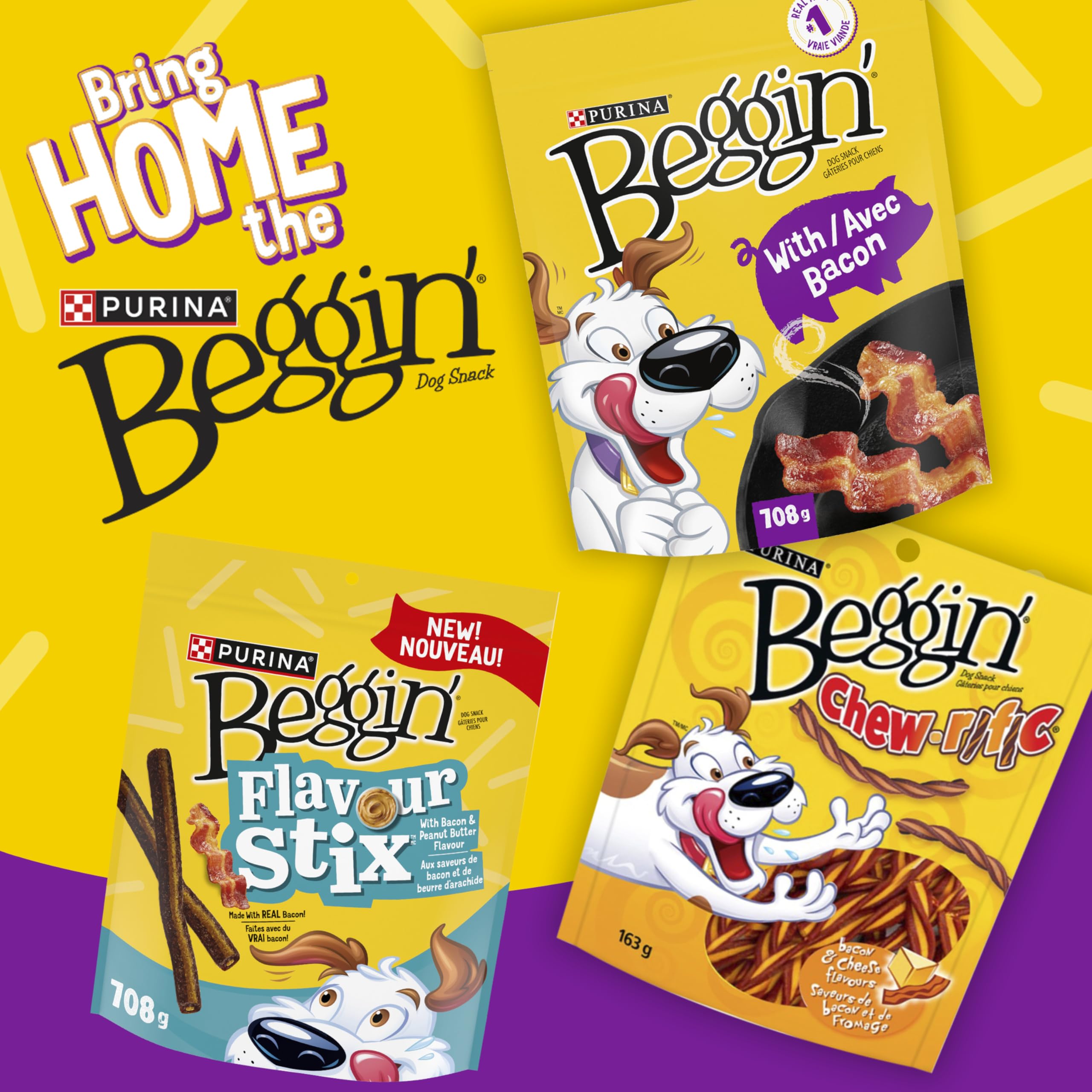 Beggin' Dog Treats, Chew-rific Bacon and Cheese