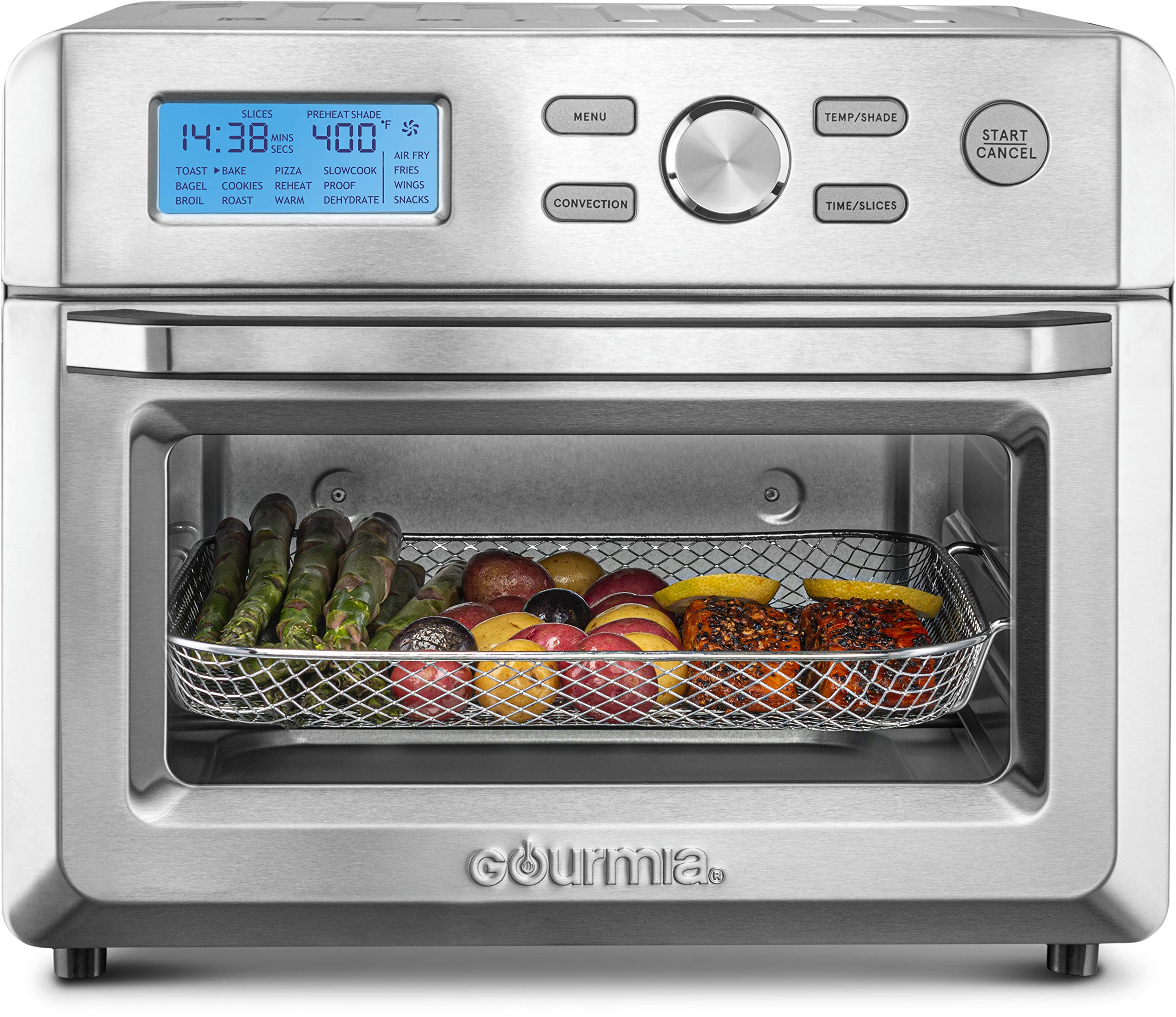Gourmia GTF7600 16-in-1 Multi-function, Digital Stainless Steel Air Fryer Oven - 16 Cooking Presets + Convection Mode