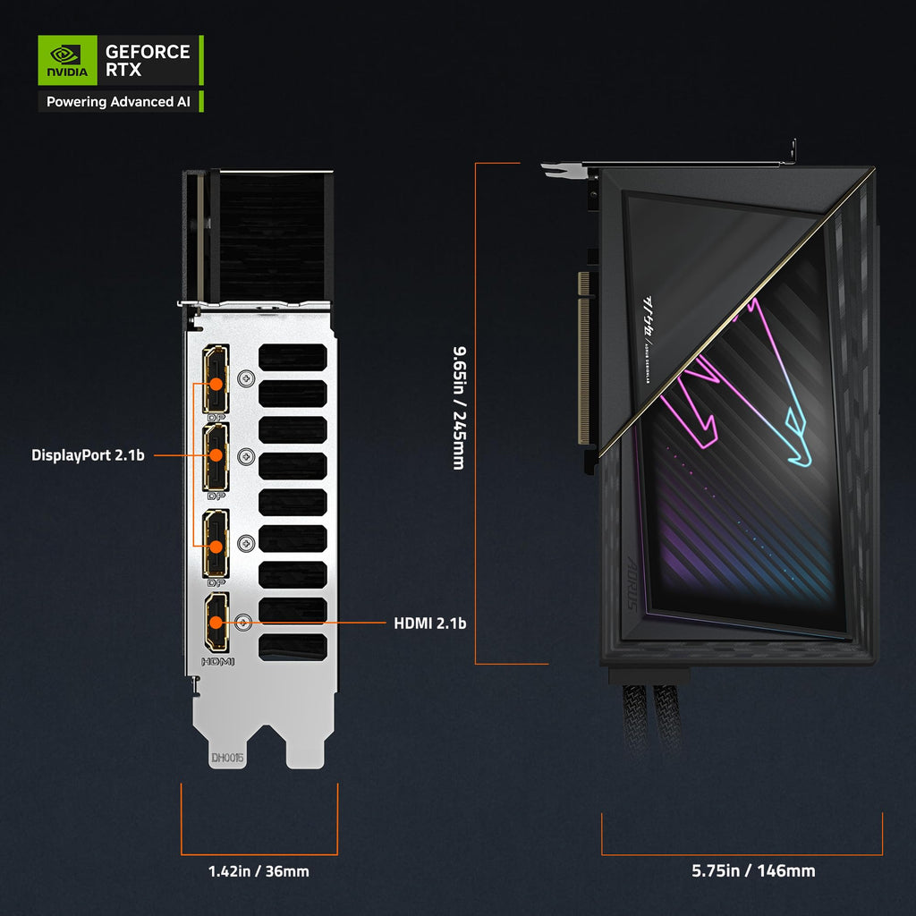 GIGABYTE AORUS GeForce RTX 5090 Xtreme WATERFORCE 32G Graphics Card, WATERFORCE All-in-one Cooling System, 32GB 512-bit GDDR7, GV-N5090AORUSX W-32GD Video Card