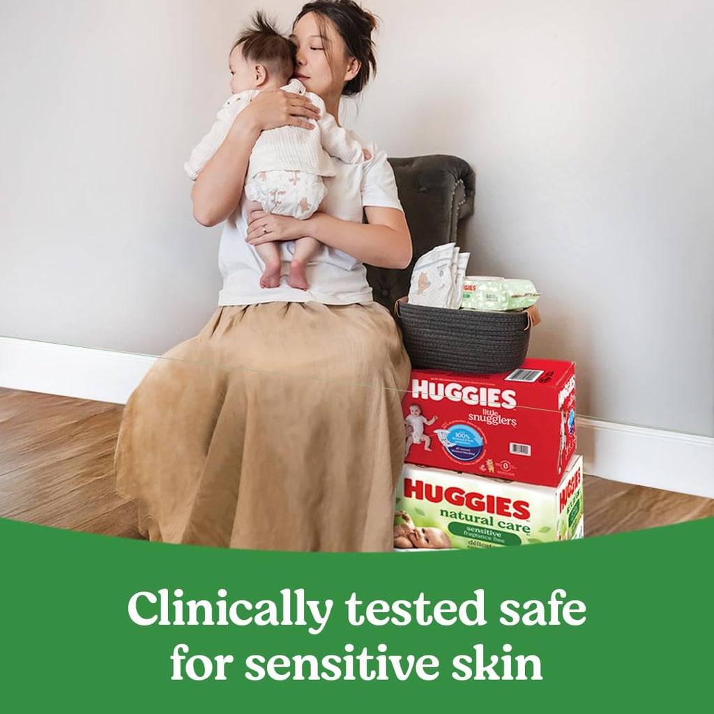 Baby Wipes, Huggies Natural Care Sensitive, UNSCENTED, Hypoallergenic