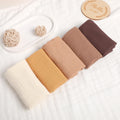 5Pcs Baby Cotton Washcloth Newborn Burp Cloth Square Towels 6-Layer Pure Cotton Soft Absorbent Gauze Cotton Baby Towels