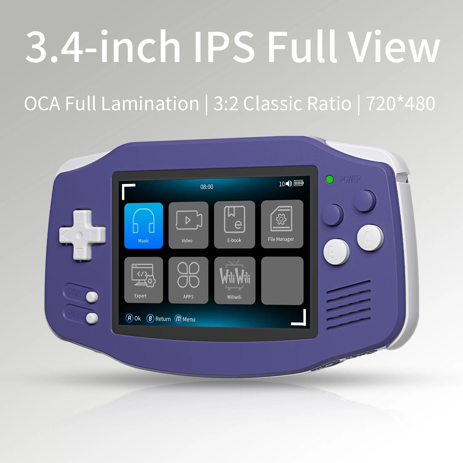 ANBERNIC RG34XX Retro Handheld Game Console 3.4” IPS Linux 64-bit 3500mAh Video Gaming Player Supports Streaming WIFI Bluetooth
