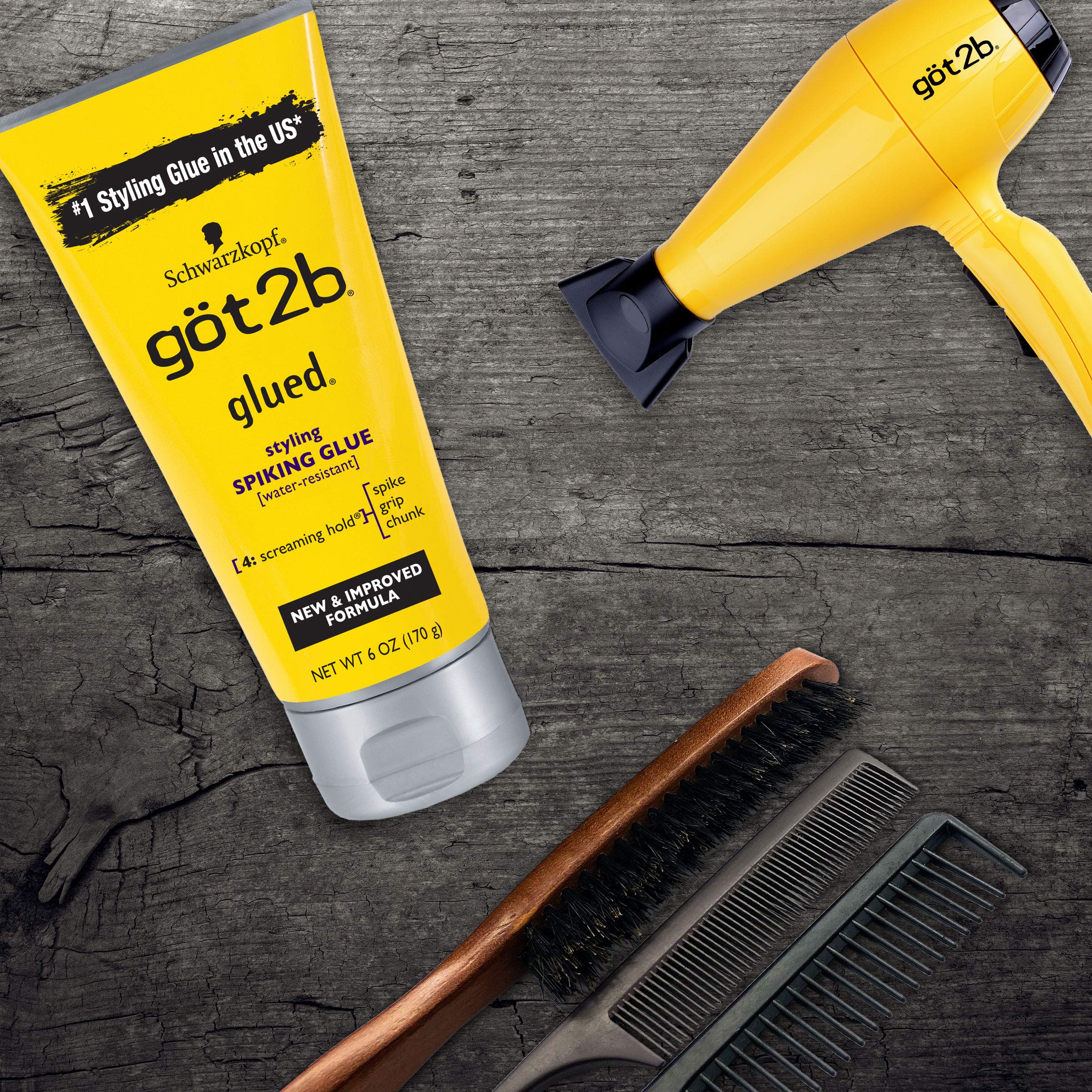 Got2b Styling Spiking Hair Glue, 6 Ounce, 3 Count