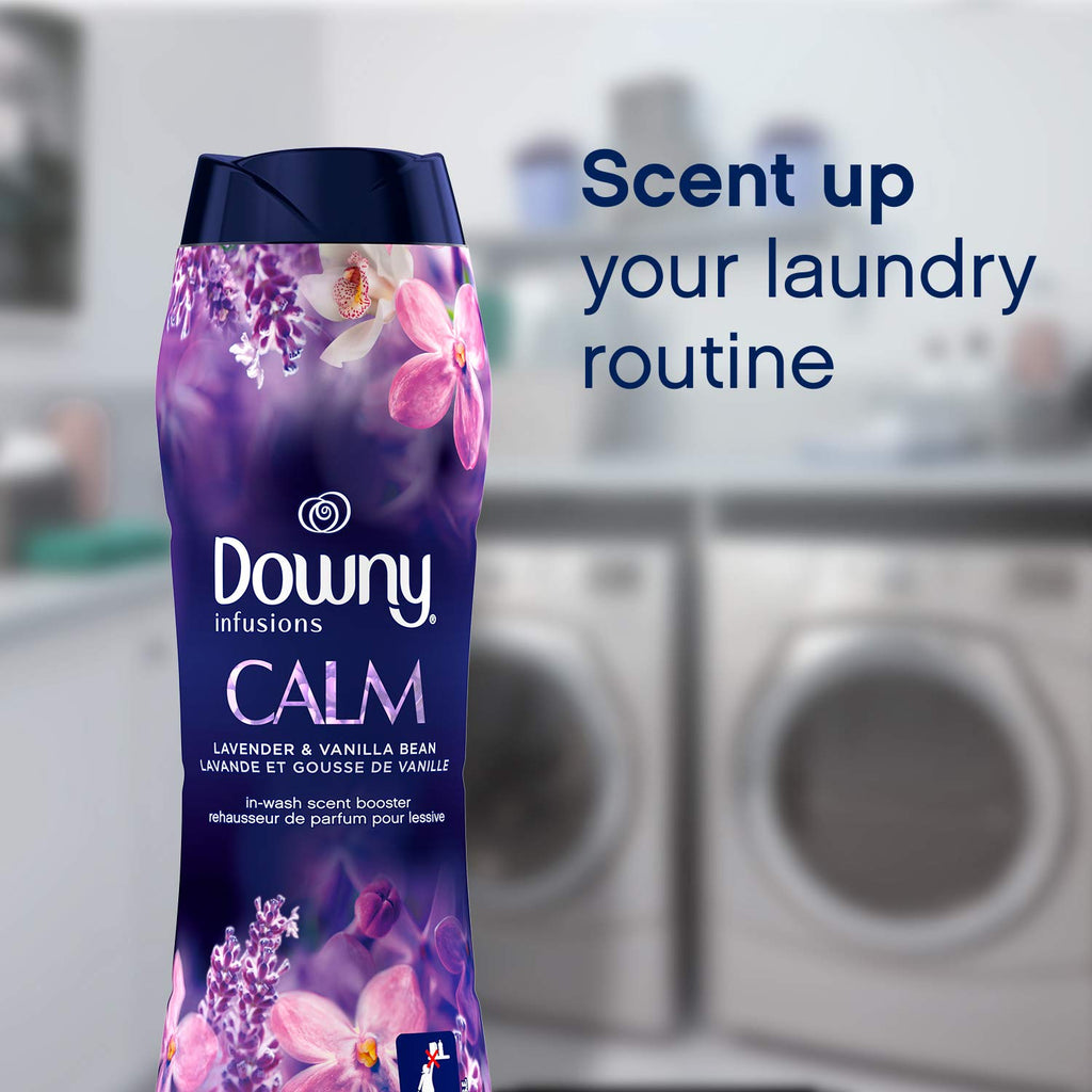 Downy Infusions In-Wash Laundry Scent Booster Beads, CALM, Soothing Lavender and Vanilla Bean, 24 oz