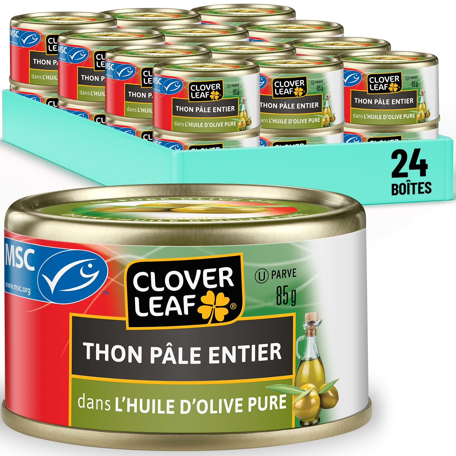 Clover Leaf Flake Light Tuna - 85g, 24 Count - Flavoured Canned Skipjack Tuna - High In Protein - 15g Of Protein per 85g Serving