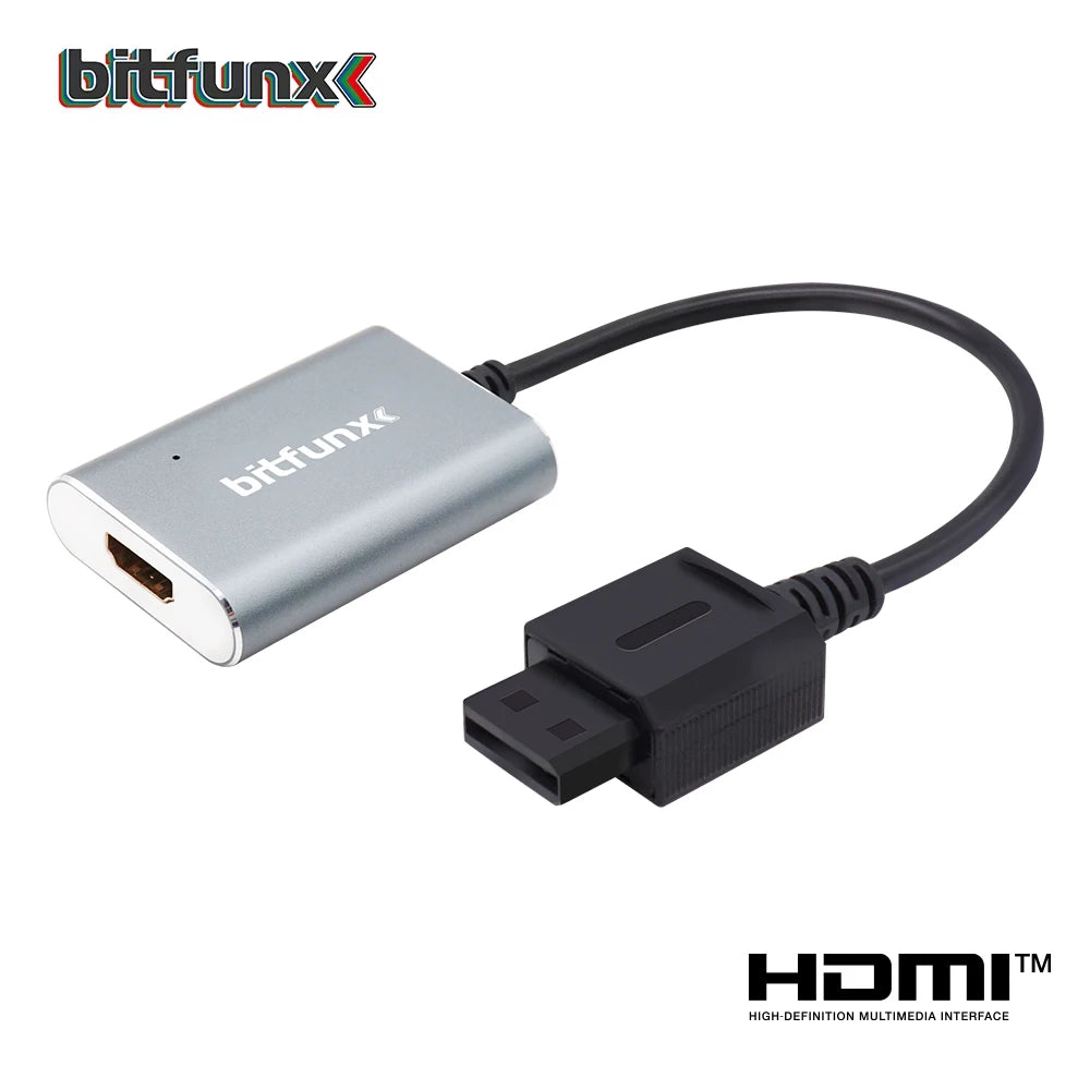 Bitfunx HDMI™ Adapter for Nintendo Wii NTSC PAL Retro Game Consoles HD Connector Plug And Play